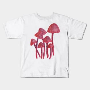 Pink mushrooms Kids T-Shirt